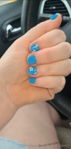 Officially summer got my toes and nails all pretty got to finally get