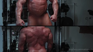 Shoulders and shower trailer video of nude shoulders workout and good