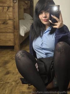 Sexy british cool girl with cute panties on and a dildo in hand tip 19