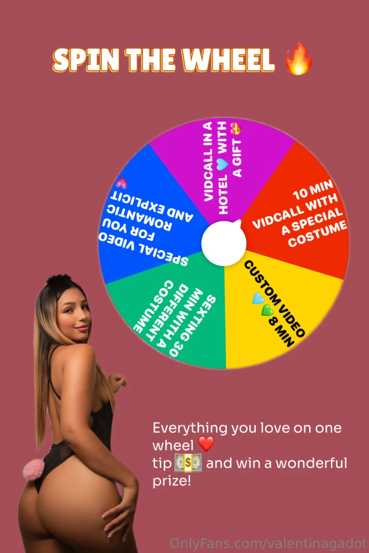 Spin the most special wheel you ll see on onlyfans it has everything 