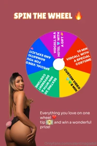 Spin the most special wheel you ll see on onlyfans it has everything