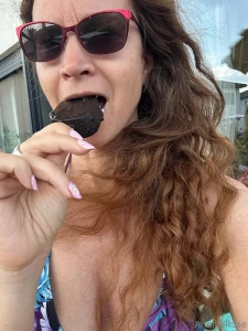 Noch ein eis genie en dann geht s zum shooting was machst du am