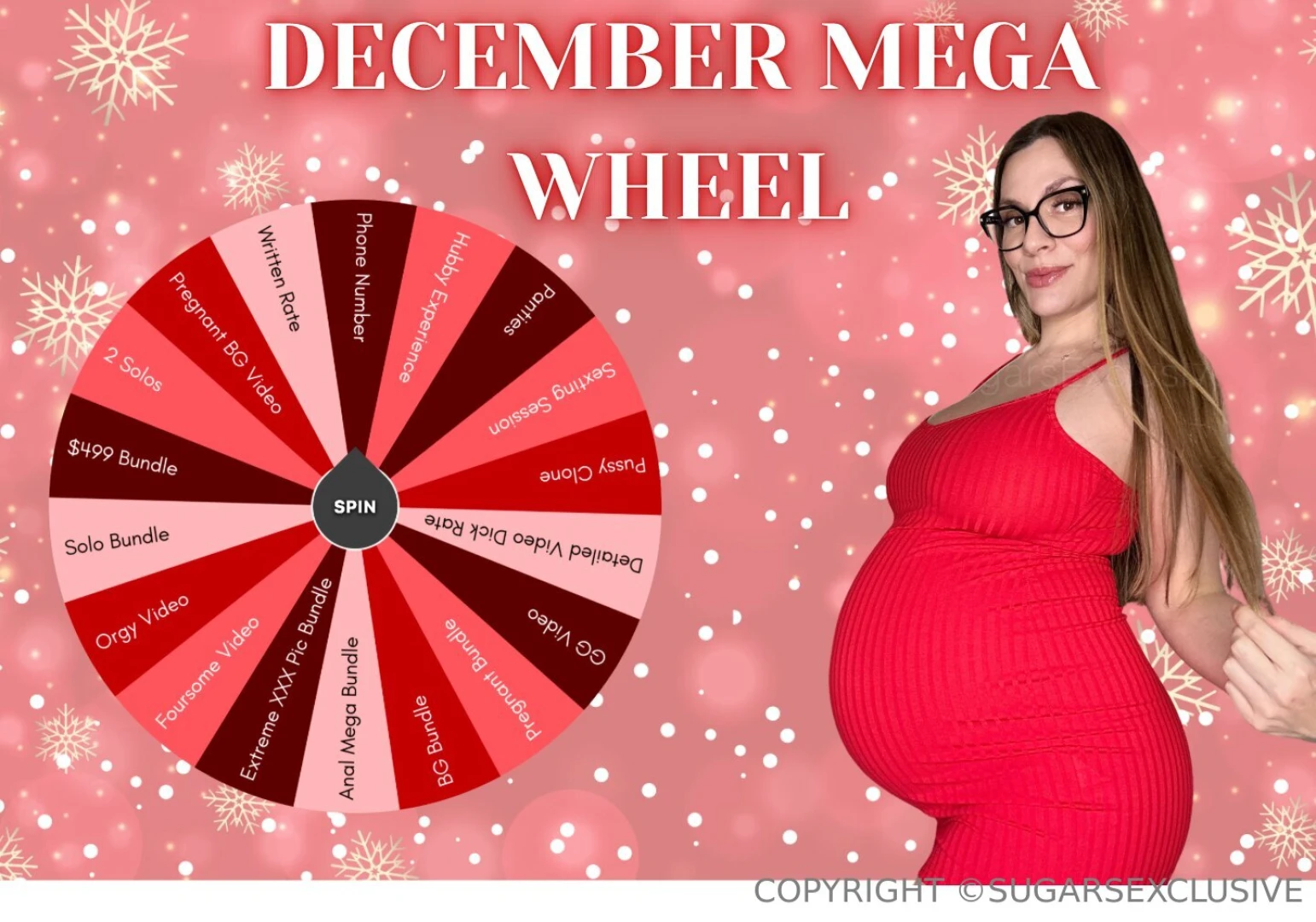 December mega wheel let me spoil you this month tip to spin 10- 1 spin 