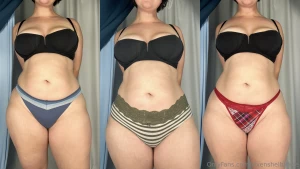 Panties blue green or red