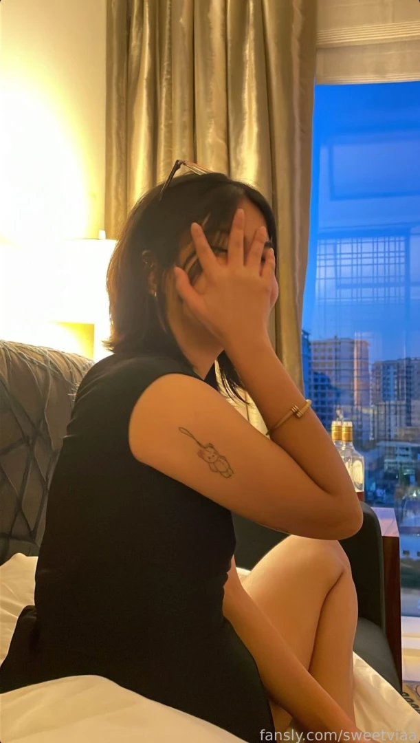 Felt a bit shy tonight fyp teen young petite small egirl tiktok tattoo 