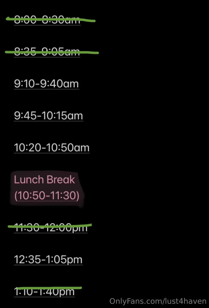 I m doing calls tomorrow the next photo is available time slots that 