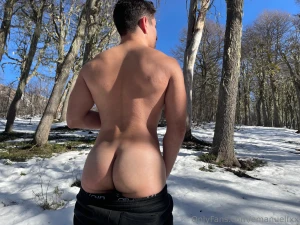 Just a boy in the snow