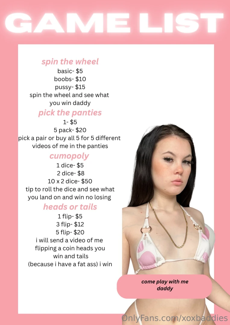 My menu please message me with any questions x 