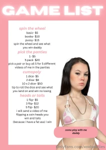 My menu please message me with any questions x