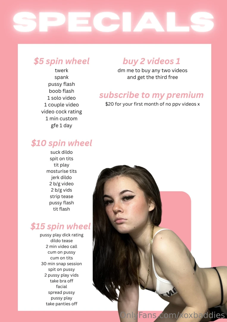 My menu please message me with any questions x part 1 