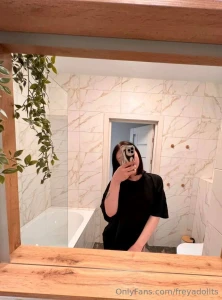 After a shower the scent of oil on my skin soft music playing in the