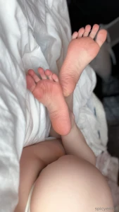 My feet are silky smooth and soft just like my sheets uwu