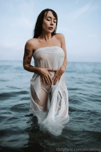 Stormy skies cold water goosebumps but i stayed because the moment