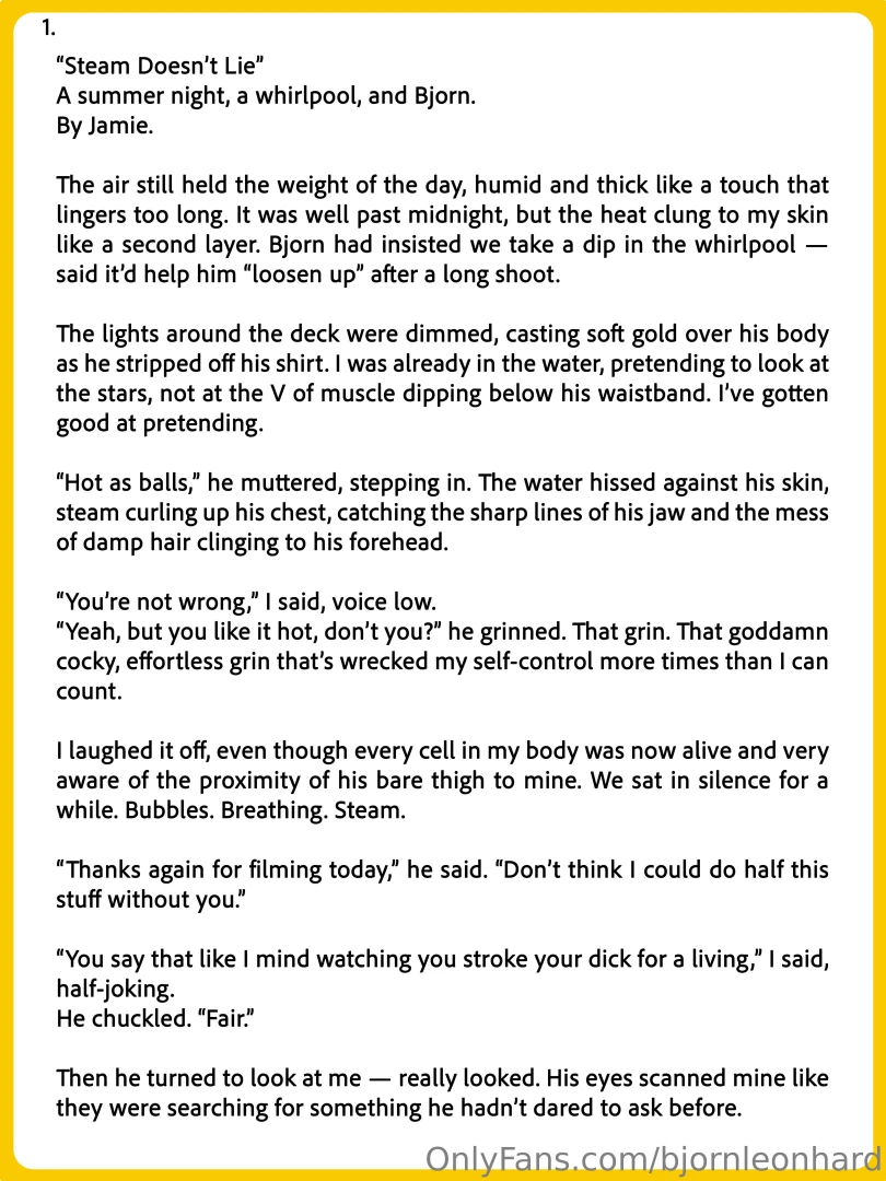 Steam doesn t lie a summer night a whirlpool and bjorn by jamie so part 1 