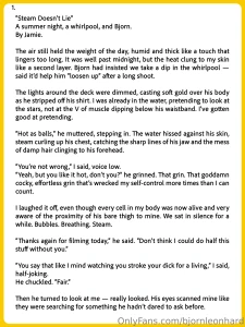 Steam doesn t lie a summer night a whirlpool and bjorn by jamie so part 1