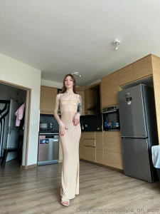 A dress that whispers the mood tenderness in every movement the color