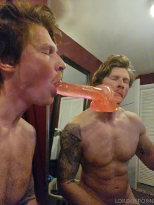 Dildo cock filling my mouth part 1