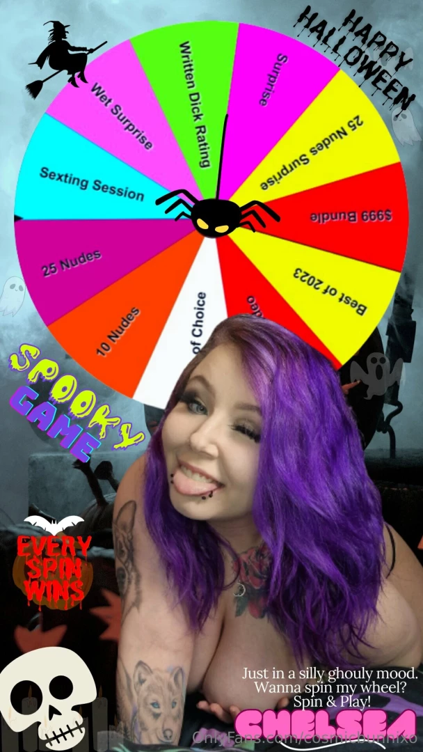 Halloween wheel spin you re invited to play and show off your spooky 