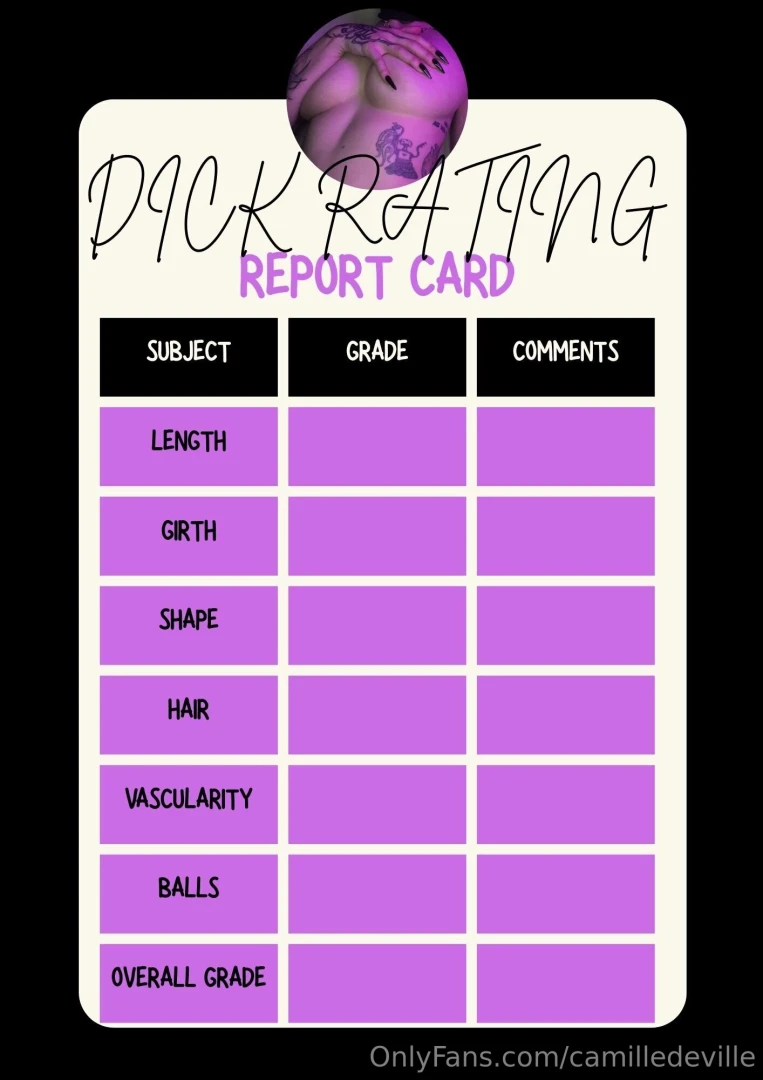 Introducing dick rating report card for only 5 i will grade and rate part 1 