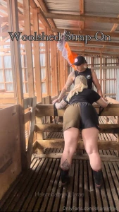 Woolshed strap on i was dumb and didn t turn on the electric fence so