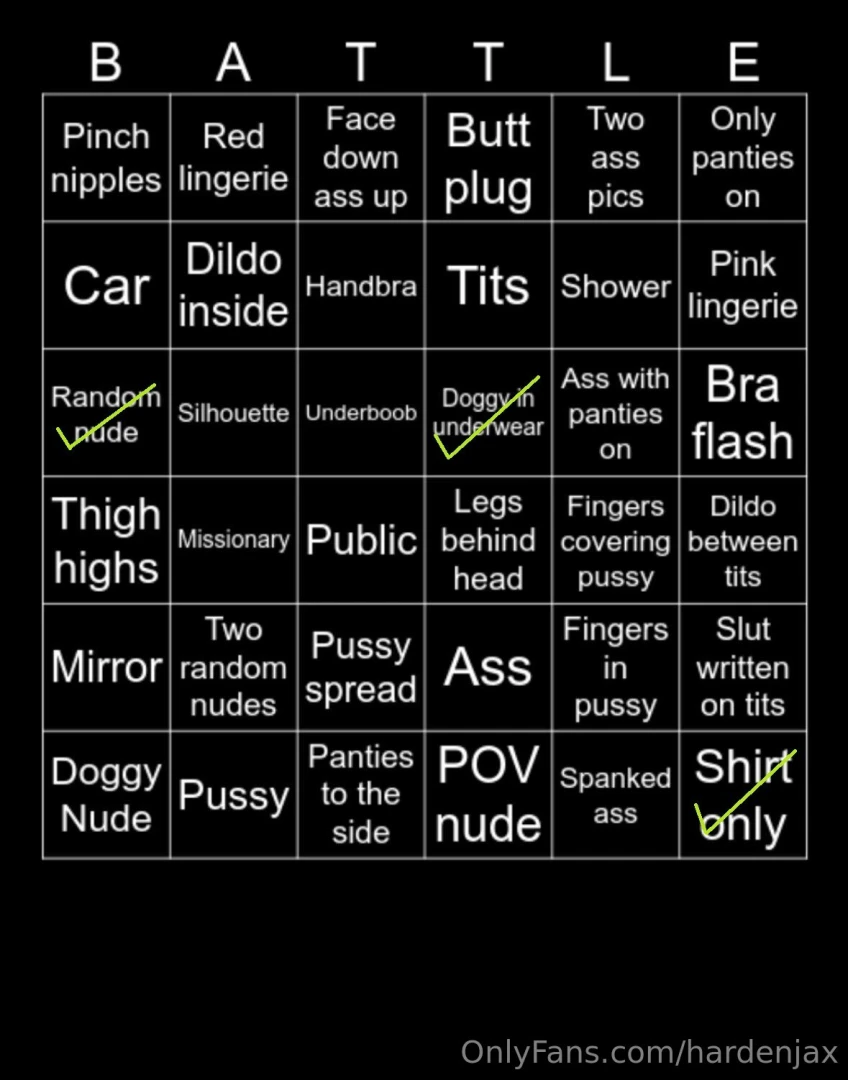 Hi ladies who wants to help me win this naughty bingo i bet it will 