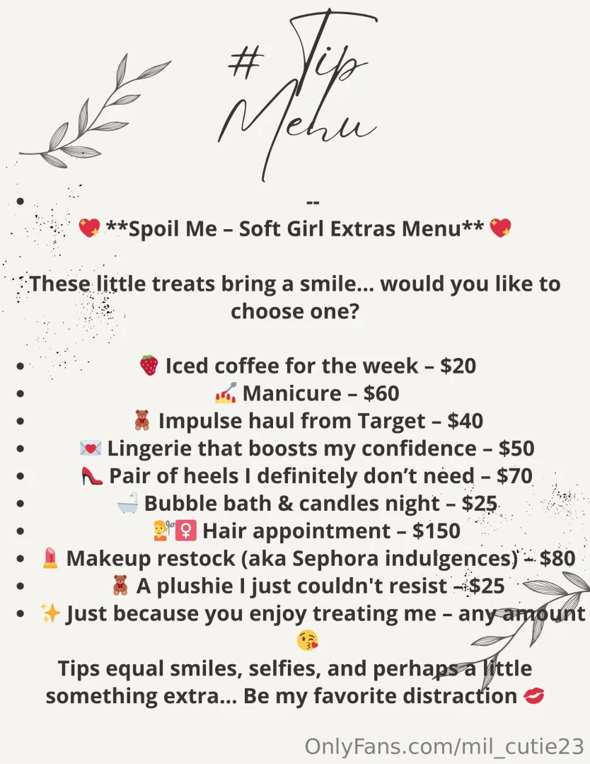 A spoiled girl is a happy girl i ve put together my little wishlist 