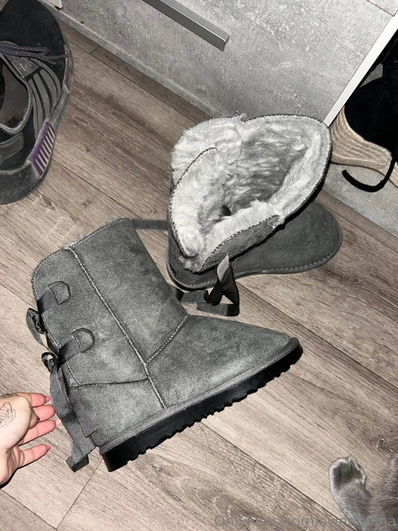 Hey lina hier meine grauen fell schuhe wurden sage und schreibe 1 jahr 