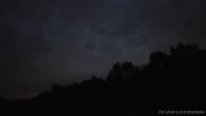 Storm is coming in looking out my back yard