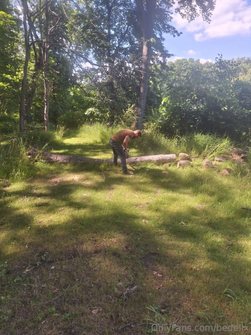 Had to go down to the river today and cut up some trees for a family 