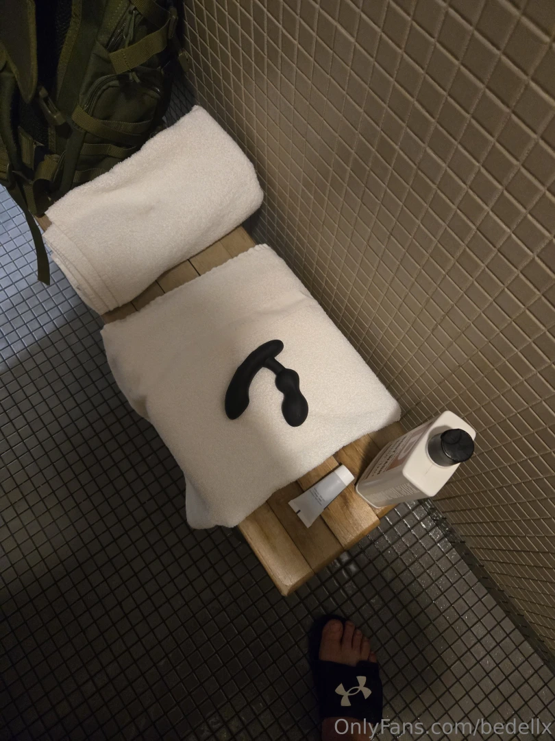 Open stall gym locker room using my toy trying to not get caught part 3 