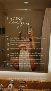My menu please read till the end