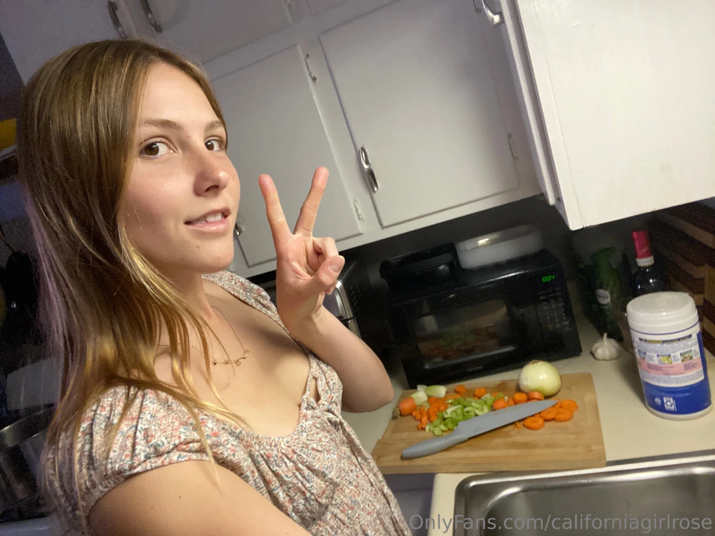 Cutting some vegetables 
