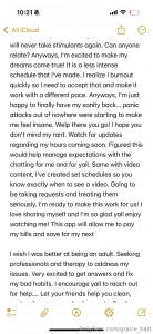 Probably will delete the texts later just happy to have a diary here part 1