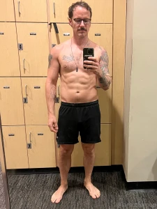 A few photos from the last month of gym a sewing project and behind part 2