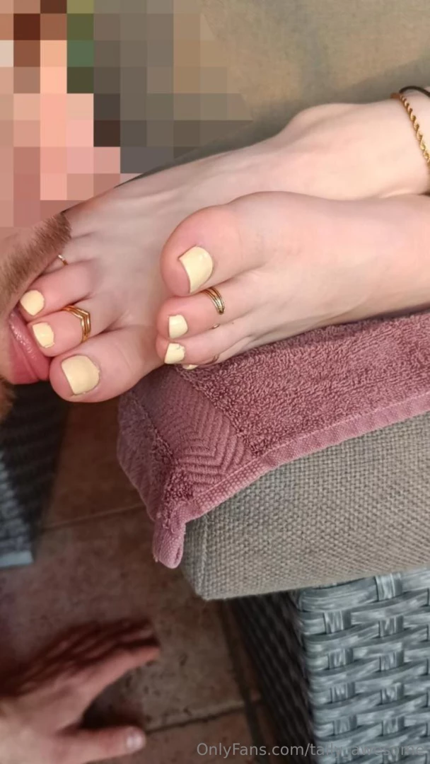 He fucks my feet and he worships my toes while i lay down to rest i 