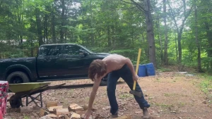 Some canadian lumberjack action
