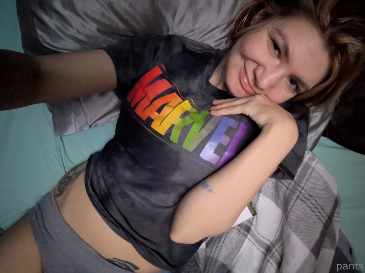 Kiss my tummy and make it better 