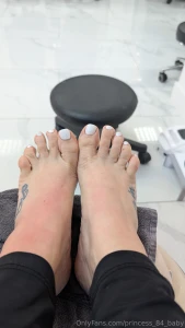 Nice new pedicured feet white is my favorite i must admit feet
