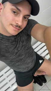 I get horny in the locker room dickslip part 1