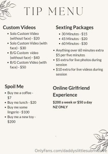 New menu let me know what you want and i ll make it happen baby