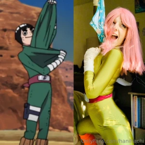 Happy april fools day sakura clearly is into rock lee idk what anime part 1
