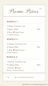 Promo price list or create your own bundle for a discount