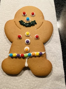 Decorated gingerbread men women with the kids yesterday this one is