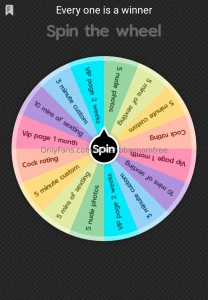 Win win win win spin my wheel - tip 5 and see what you win every spin