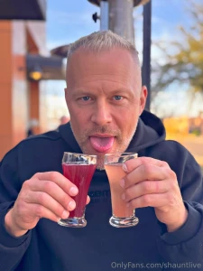 Typical scott always has that tongue out and both hands full happy