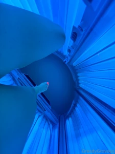 Tanning bed pussy titty s and toes part 1