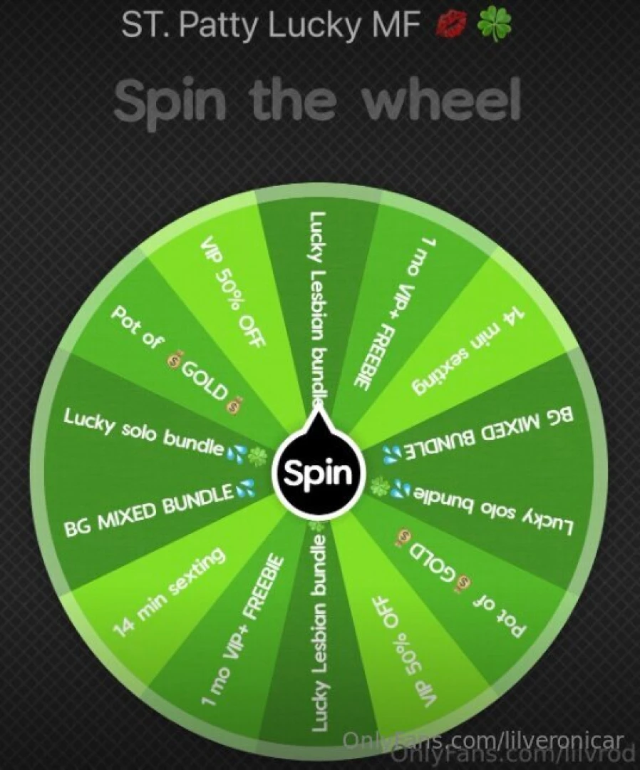 Feeling lucky or just feeling horny for 15 spin my wheel and win a 
