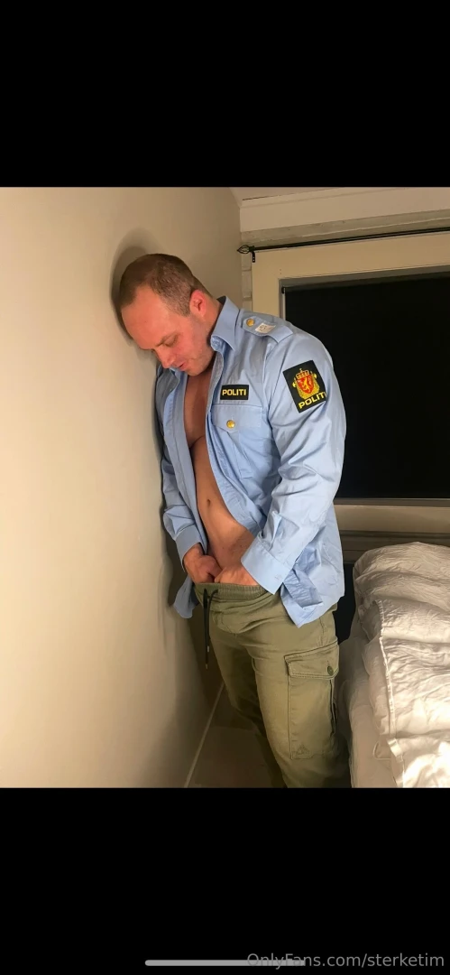 Do you like me in police uniform i m about to jerk off and f ck my 