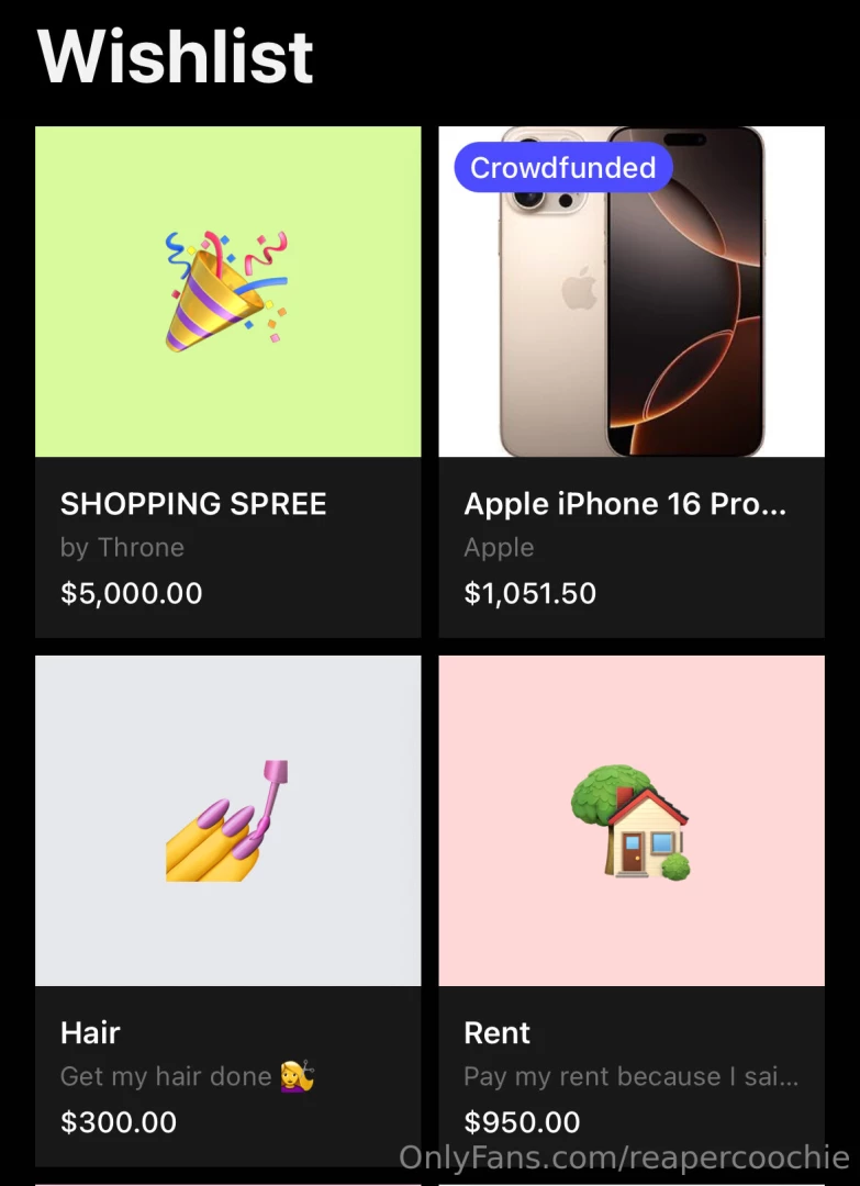 Don t forget my throne wishlist babies i ve been really nice i ll go 