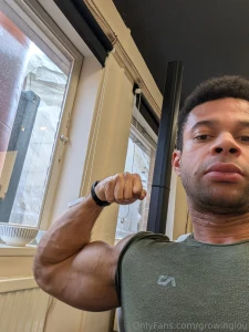 Little bit of arm flexing at work while i eat meal number 4 need to